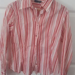 Gas Womens Red and white striped shirt